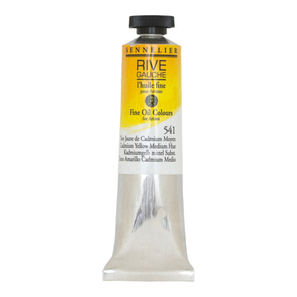photo-Peinture à l'huile - Sennelier - Rive Gauche - Ton Jaune Cadmium Moyen - 541 - Tube de 40ml