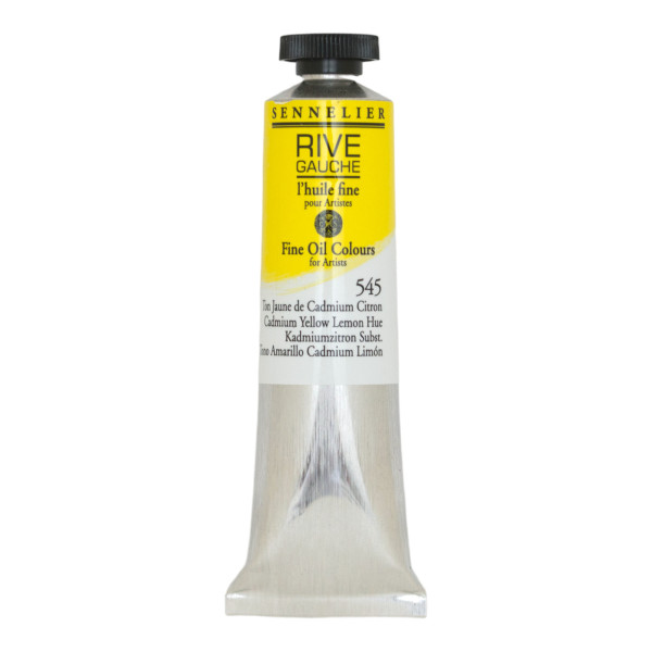 photo-Peinture à l'huile - Sennelier - Rive Gauche - Ton Jaune Cadmium Citron - 545 - Tube de 40ml