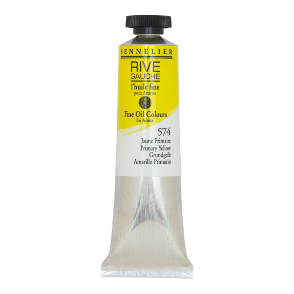 photo-Peinture à l'huile - Sennelier - Rive Gauche - Jaune primaire - 574 - Tube de 40ml