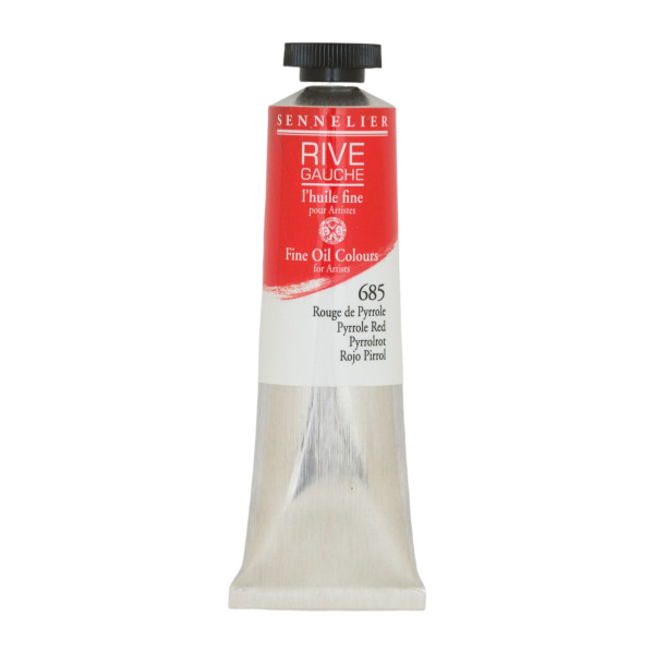 photo-Peinture à l'huile - Sennelier - Rive Gauche - Rouge de Pyrrole - 685 - Tube de 40ml