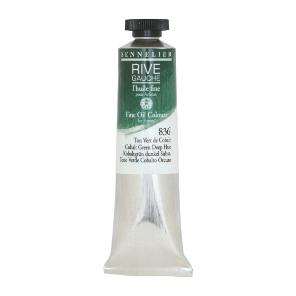 photo-Peinture à l'huile - Sennelier - Rive Gauche - Ton de Vert de Cobalt - 836 - Tube de 40ml