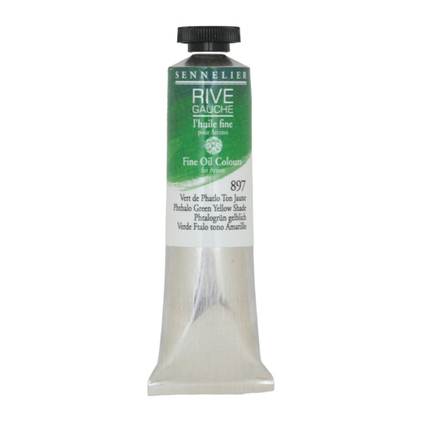 photo-Peinture à l'huile - Sennelier - Rive Gauche - Vert de Phtalo Ton Jaune - 897 - Tube de 40ml