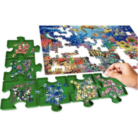 Plateaux pour puzzles - Rangement pièces de puzzles - Plastique - 6 bacs - Educa