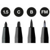 Feutres à dessin - Faber-Castell - Pitt Artist Pen - Noir - 4 mines différentes