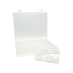 photo-Boîte de rangement - Diamants pour Diamond Painting - Plastique - 56 cases