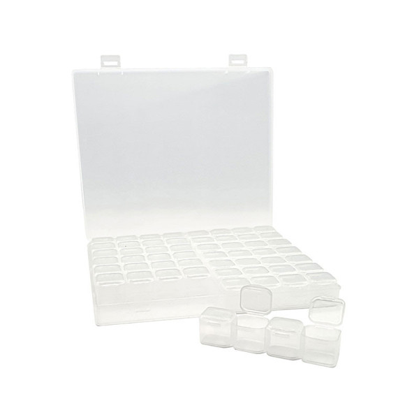 photo-Boîte de rangement - Diamants pour Diamond Painting - Plastique - 56 cases