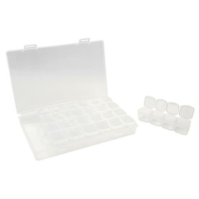 photo-Boîte de rangement - Diamants pour Diamond Painting - Plastique - 28 cases