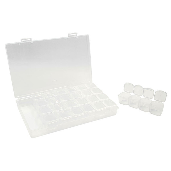 photo-Boîte de rangement - Diamants pour Diamond Painting - Plastique - 28 cases