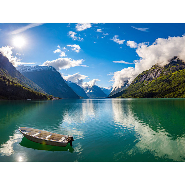 photo-Kit de diamond painting - Paysage montagnes - Lac - 40x30cm