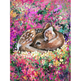 photo-Kit de diamond painting - Modèle petite biche - Animaux - 40x30cm