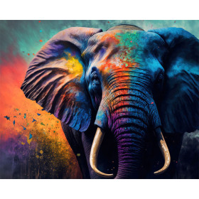 photo-Kit de diamond painting - Modèle éléphant - Animaux - 40x50cm