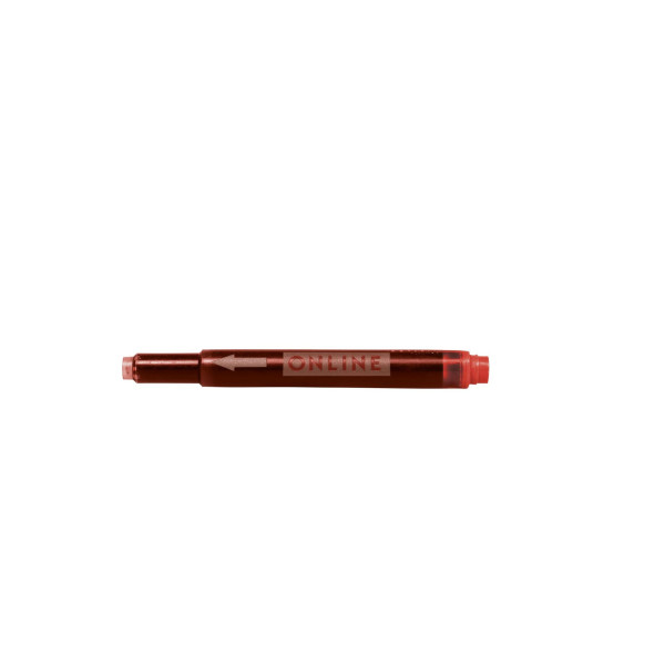 Cartouches d'encre - Rouge - Longue - Pour stylo plume et roller à cartouche - 2x5 pièces