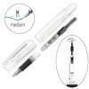 Stylo plume - Rechargeable - Avec convertisseur - Pointe moyenne - Corps transparent