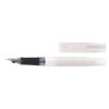 photo-Stylo plume - Rechargeable avec cartouche d'encre - Pointe moyenne - Corps transparent