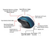 Souris sans fil Advance Shape 6D bleue