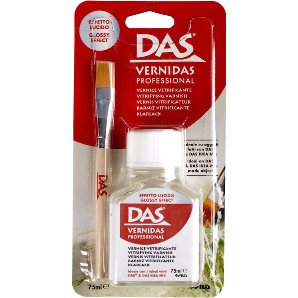photo-Vernis vitrificateur - Transparent - Brillant - Flacon 75ml - DAS - GIOTTO