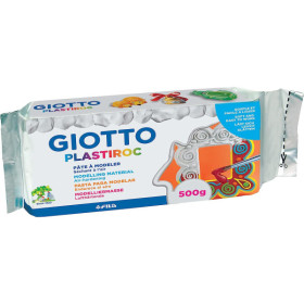 photo-Bloc de pâte à modeler - Blanc - Sèche à l'air - 500g - GIOTTO - Plastiroc
