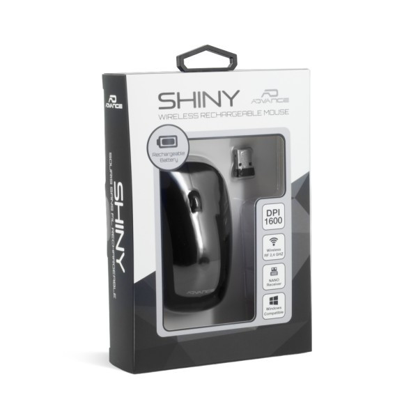 Souris Shiny Black Sans Fil Rechargeable pas cher