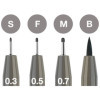 Feutres - Faber-Castell - Pitt Artist Pen - Gris chaud IV - Etui de 4 feutres