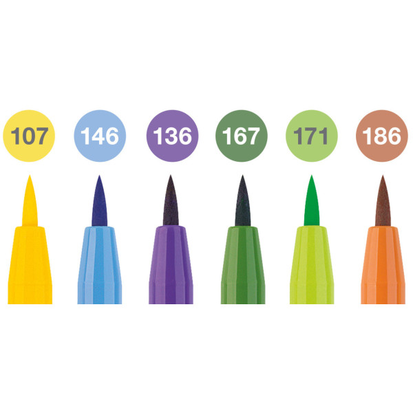 Feutres - Faber-Castell - Pitt Artist Pen - Summer vibes - Etui de 6 feutres