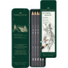 photo-Crayons graphite aquarellable - Etui de 5 crayons - HB - 2B - 4B - 6B - 8B - Faber-Castell