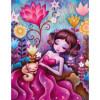 photo-Kit de diamond painting - Modèle jeune fille - Princesse - 40x50cm