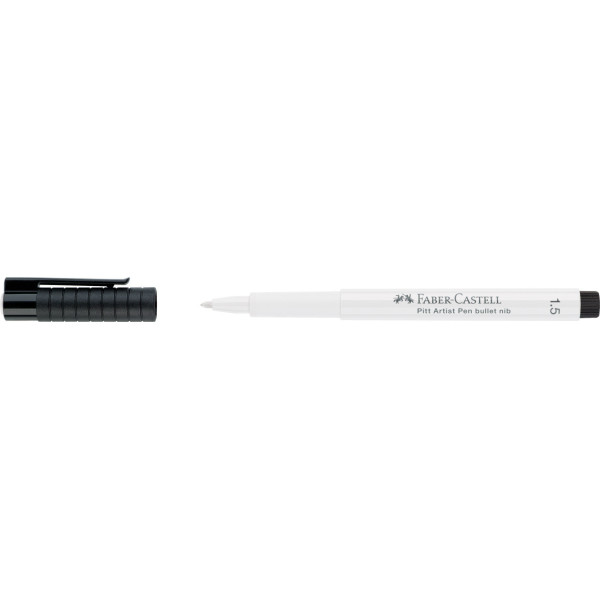 Feutre à dessin - Pointe conique 1,5 mm - Blanc - Pitt Artist - Faber-Castell