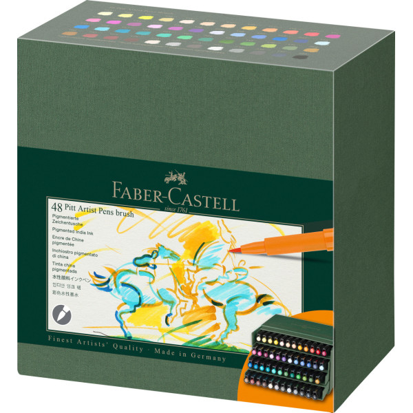 photo-Feutres à dessin - Faber-Castell - Pitt Artist Pen - Brush - Boîte de 48 couleurs