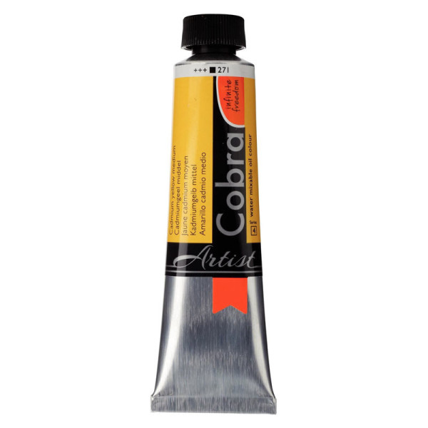photo-Peinture à l'huile - Cobra - Artist - Jaune Cadmium Moyen - 271 - Tube de 40ml
