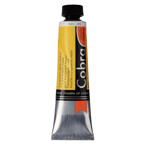 photo-Peinture à l'huile - Cobra - Artist - Jaune Transparent Moyen - 272 - Tube de 40ml