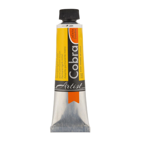 photo-Peinture à l'huile - Cobra - Artist - Jaune Permanent Moyen - 284 - Tube de 40ml