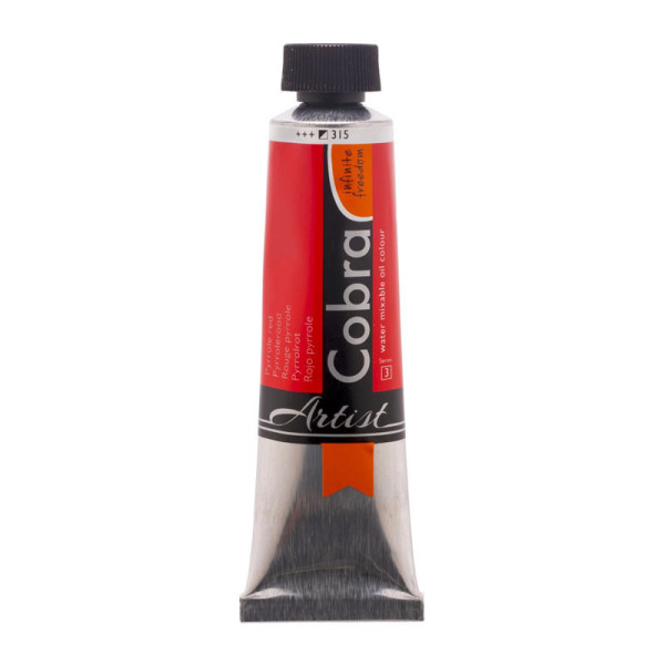 photo-Peinture à l'huile - Cobra - Artist - Rouge Pyrrole - 315 - Tube de 40ml
