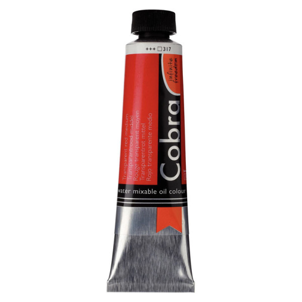 photo-Peinture à l'huile - Cobra - Artist - Rouge Transparent Moyen - 317 - Tube de 40ml