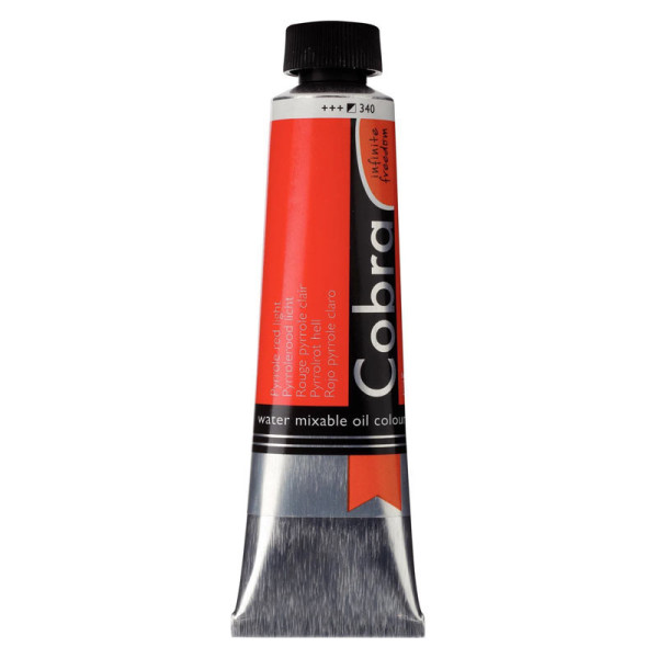 photo-Peinture à l'huile - Cobra - Artist - Rouge Pyrrole Clair - 340 - Tube de 40ml