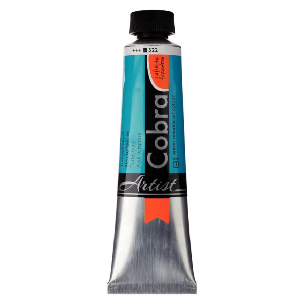 photo-Peinture à l'huile - Cobra - Artist - Bleu Turquoise - 522 - Tube de 40ml