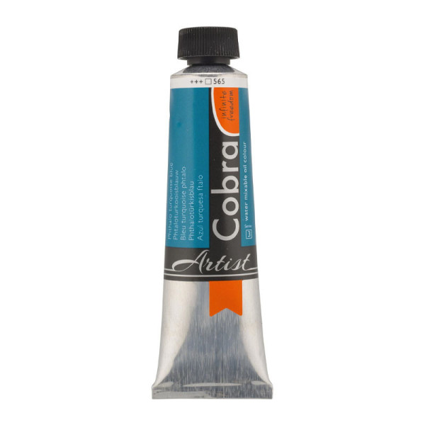 photo-Peinture à l'huile - Cobra - Artist - Bleu Turquoise Phtalo - 565 - Tube de 40ml