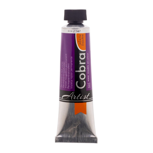 photo-Peinture à l'huile - Cobra - Artist - Violet Rougeâtre Permanent - 567 - Tube de 40ml