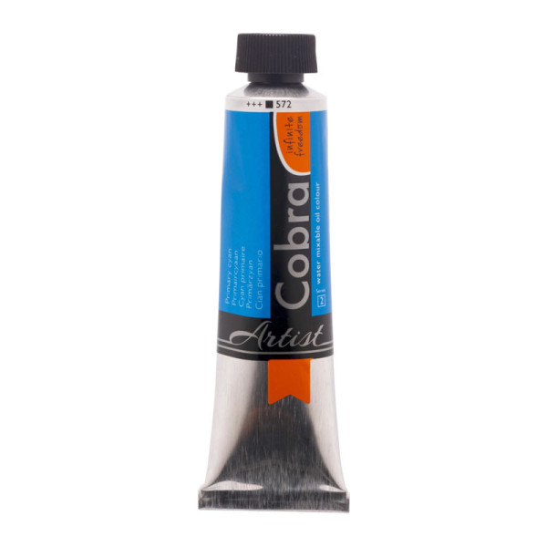 photo-Peinture à l'huile - Cobra - Artist - Cyan Primaire - 572 - Tube de 40ml