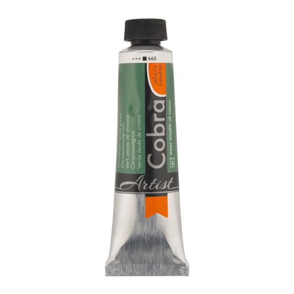 photo-Peinture à l'huile - Cobra - Artist - Vert Oxyde de Chrome - 668 - Tube de 40ml