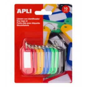 photo-Porte-clés avec étiquettes - Assortiment de couleur - 10 unités - Apli