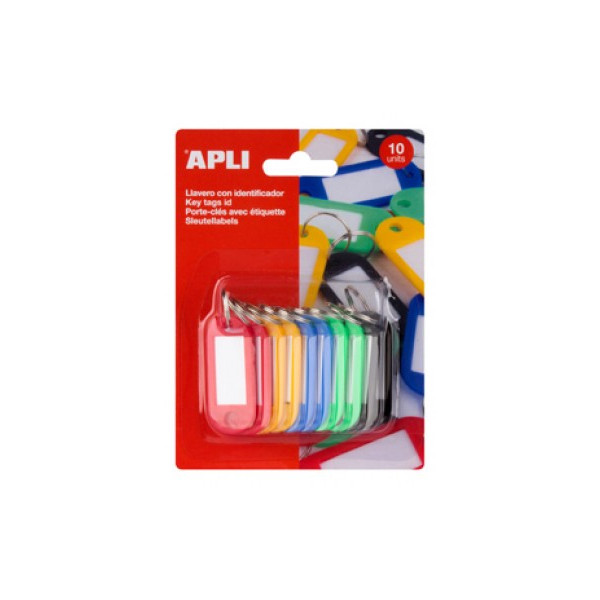 photo-Porte-clés avec étiquettes - Assortiment de couleur - 10 unités - Apli