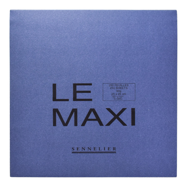 Bloc - 25x25cm - Croquis - Dessin - 250 feuilles - 90g - Sennelier - Le Maxi
