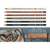 Crayons à l'huile - Esquisse gras - Cretacolor - Oil Pencils Pocket Set - Boîte de 6 pièces
