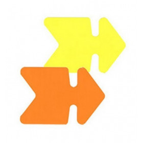 50 Flèches Fluos - Jaune/Orange - 12X16 Cm - Apli - | Surdiscount