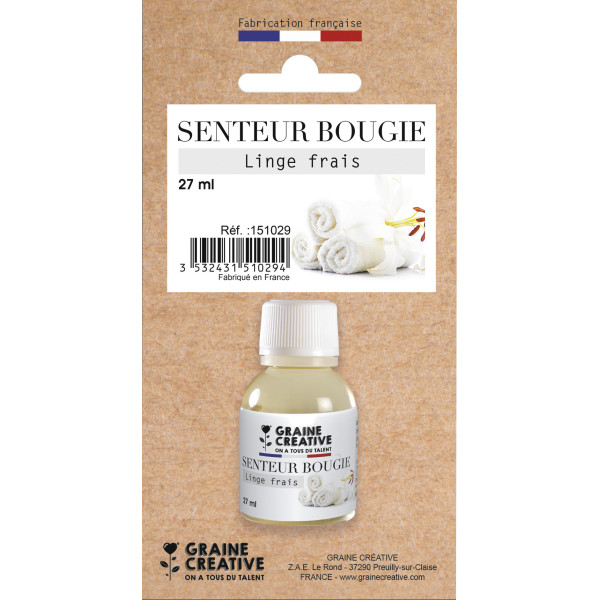 photo-Parfum - Pour bougie à faire soi même - Senteur linge frais - 27ml