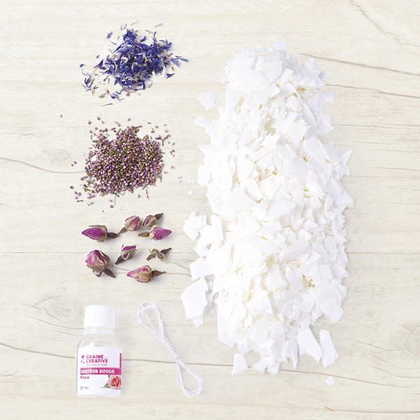 Kit créatif - Créer des bougies - Senteurs fleurs - 3 parfums - Graine créative