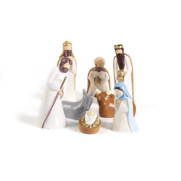 Moule en latex - Santons - Personnages de la crèche - Noël - 8 sujets
