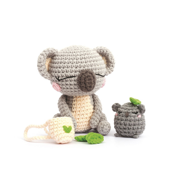 Kit créatif - Crée un amigurumi en crochet - Koala - Accessoires inclus