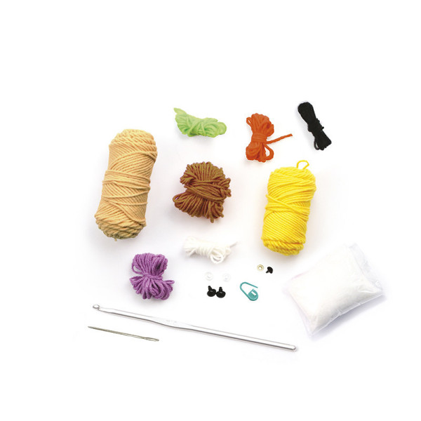 Kit créatif - Crée un amigurumi en crochet - Castor - Accessoires inclus