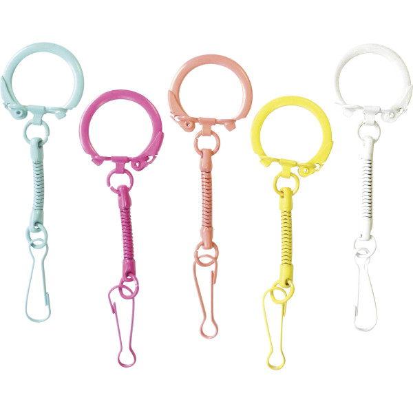 photo-Attaches pour porte-clés - Mousqueton - Couleurs assortis - Lot de 10 unités